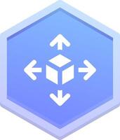 3d move Polygon Icon vector