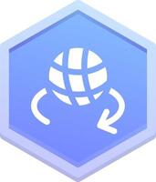 3d rotate 1 Polygon Icon vector