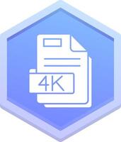 4k Polygon Icon vector