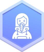 Vomit Polygon Icon vector