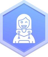 Wink Polygon Icon vector