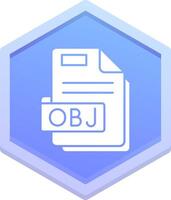 Obj Polygon Icon vector