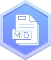 Mid Polygon Icon vector