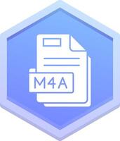 m4a polígono icono vector