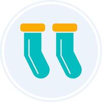 Socks Glyph Two Colour Circle Icon vector