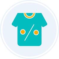 Tshirt Glyph Two Colour Circle Icon vector