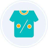 Tshirt Glyph Two Colour Circle Icon vector