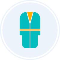 Bath Robe Glyph Two Colour Circle Icon vector