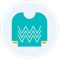 jersey glifo dos color circulo icono vector