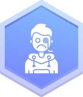 Detective Polygon Icon vector