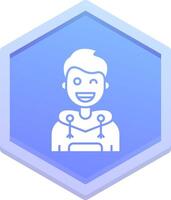 Wink Polygon Icon vector