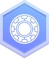 Chip Polygon Icon vector
