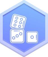 Dices Polygon Icon vector