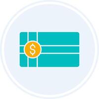 Payment Voucher Glyph Two Colour Circle Icon vector