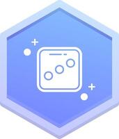 Dice three Polygon Icon vector