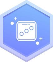 Dice three Polygon Icon vector