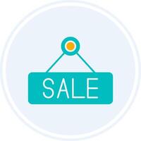 Sale Glyph Two Colour Circle Icon vector