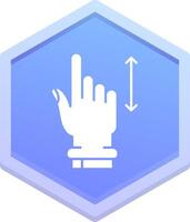 Vertical Scroll Polygon Icon vector