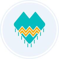 Shawl Glyph Two Colour Circle Icon vector
