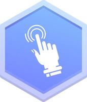 Double Tap Polygon Icon vector