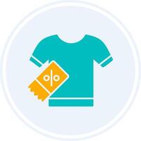 Shirt Glyph Two Colour Circle Icon vector