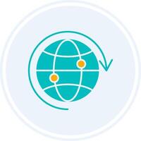 Internet Glyph Two Colour Circle Icon vector