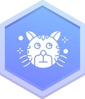 Rolling eyes Polygon Icon vector