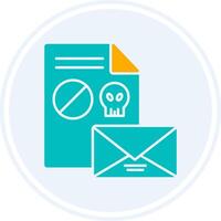 Spam Glyph Two Colour Circle Icon vector