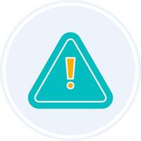 Alert Glyph Two Colour Circle Icon vector