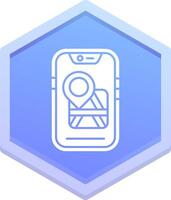 Map location Polygon Icon vector