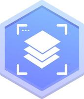 Layers Polygon Icon vector