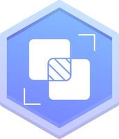 Intersect Polygon Icon vector