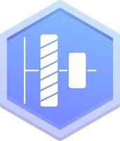 Vertical alignment Polygon Icon vector