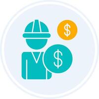 Salary Glyph Two Colour Circle Icon vector