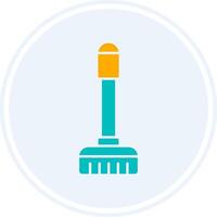 Floor Mop Glyph Two Colour Circle Icon vector