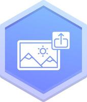 Export Polygon Icon vector