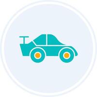 Car Glyph Two Colour Circle Icon vector