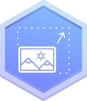 Resize Polygon Icon vector