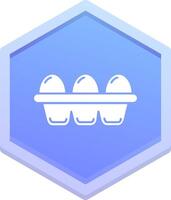 Egg Polygon Icon vector