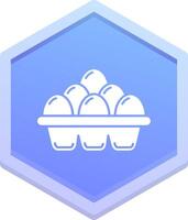 Eggs Polygon Icon vector