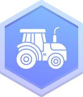 Tractor Polygon Icon vector