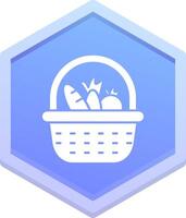 Basket Polygon Icon vector