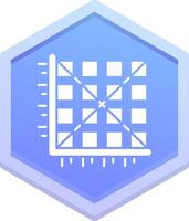 Matrix Polygon Icon vector