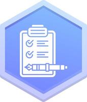 Check list Polygon Icon vector