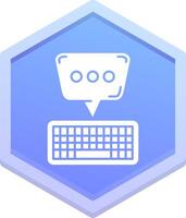 Keyboard Polygon Icon vector