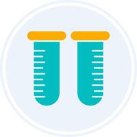 Test Tube Glyph Two Colour Circle Icon vector