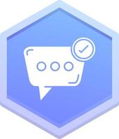 Check mark Polygon Icon vector