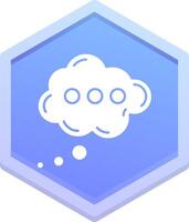 nube polígono icono vector