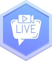 Live Polygon Icon vector