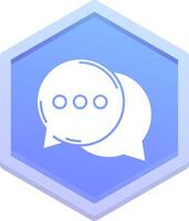 Speech bubbles Polygon Icon vector